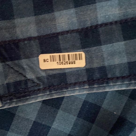 UNTUCKit® Wrinkle-Free Light Blue & Navy Gingham Buttondown Shirt Extra Large - Picture 8 of 8